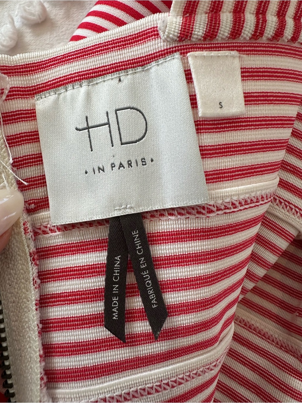 Anthropologie HD in Paris Striped Peplum Top - Picture 8 of 9